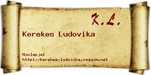 Kerekes Ludovika névjegykártya